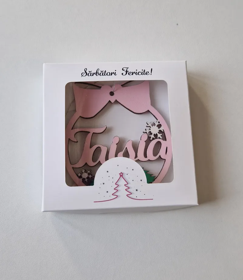 Glob personalizat cu un nume și Cutie Cadou
