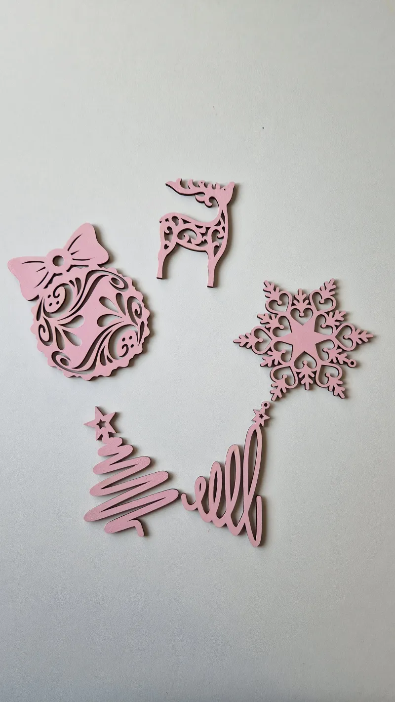 Set de 5 Globuri Roz